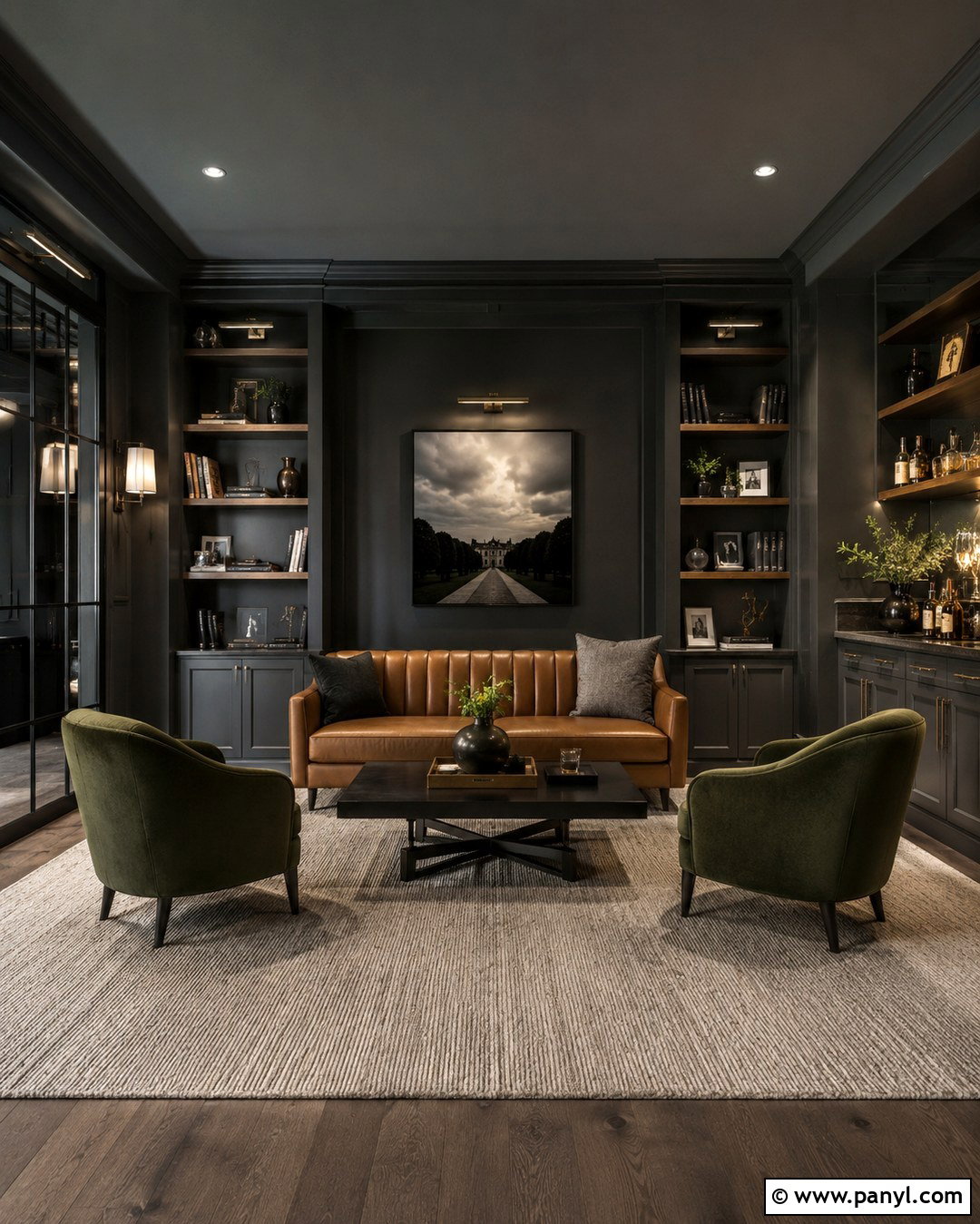Charcoal Gray Speakeasy Walls - 20 Speakeasy Wall Colors