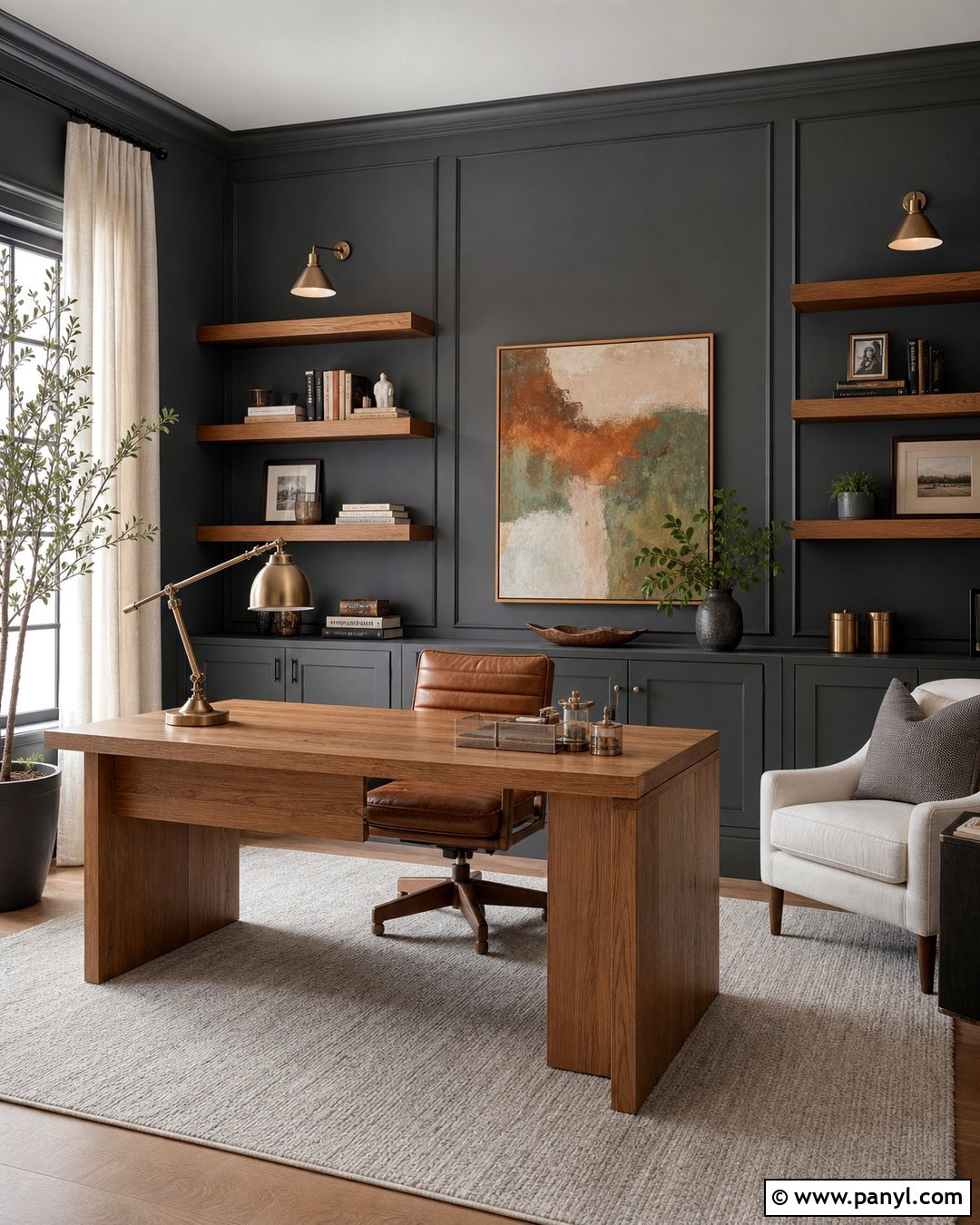 Charcoal Gray Walls - 30 modern wall colors