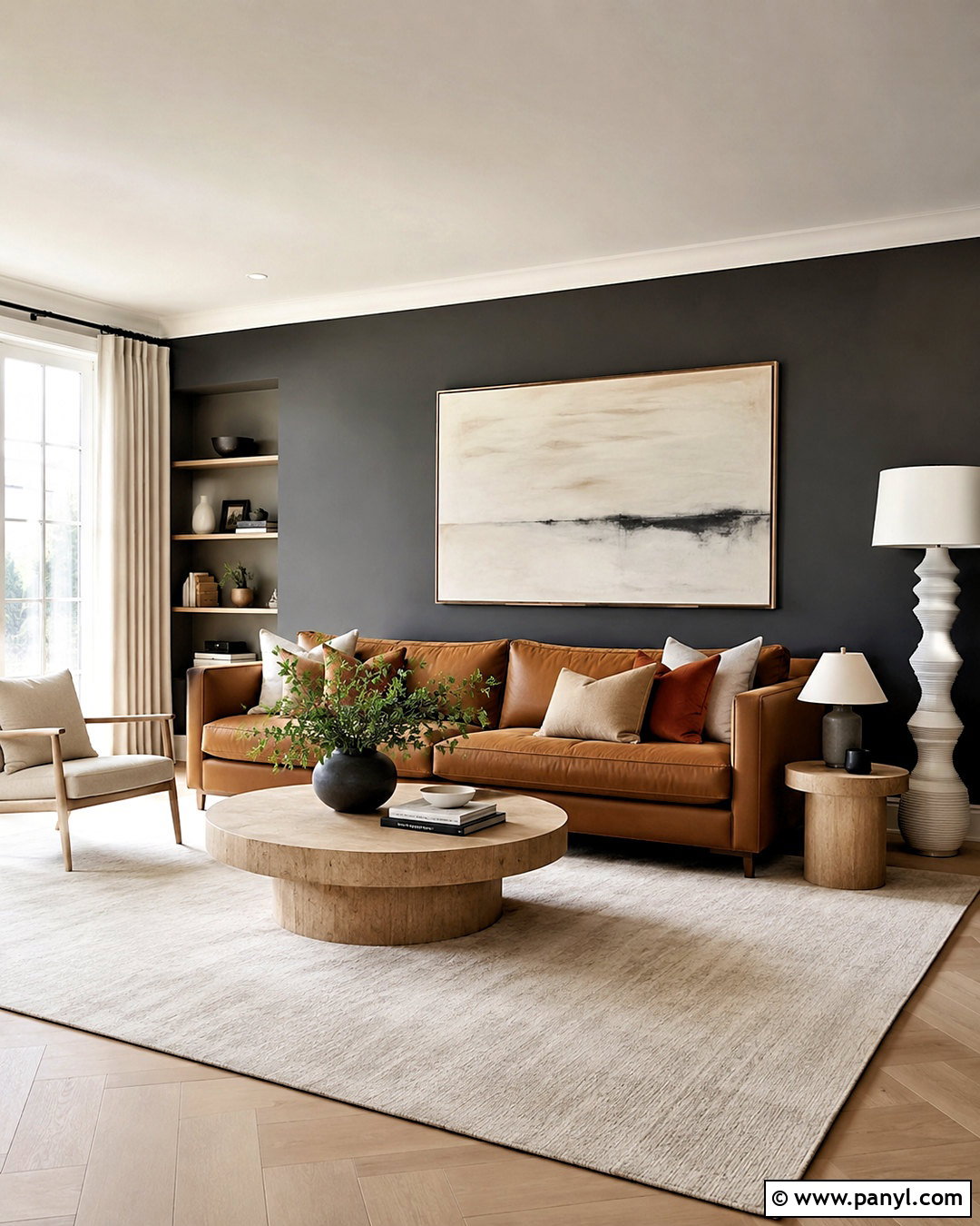 Charcoal Gray Walls With Brown Sofa - 20 Wall Color For Brown Sofa Ideas