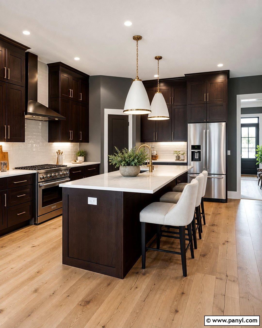 Charcoal Gray Walls With Dark Cherry Cabinets - 20 Dark Cherry Kitchen Cabinets Wall Color Ideas