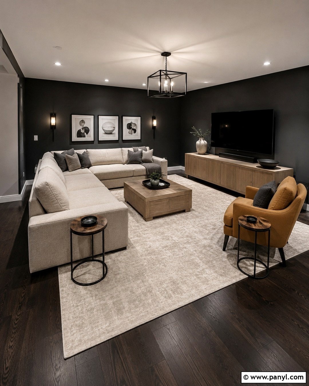 Charcoal Gray Walls With Dark Floors - 20 Dark Floor Wall Color Ideas