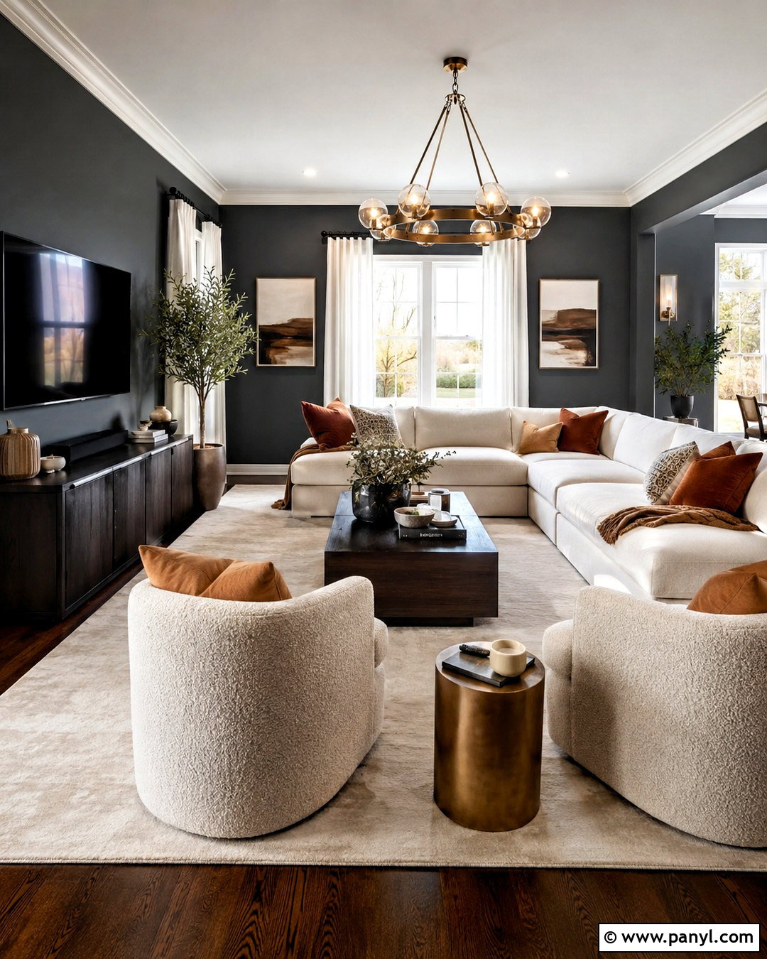 20 Wall Colors To Match Dark Wood Ideas: Warm Designer Pairings