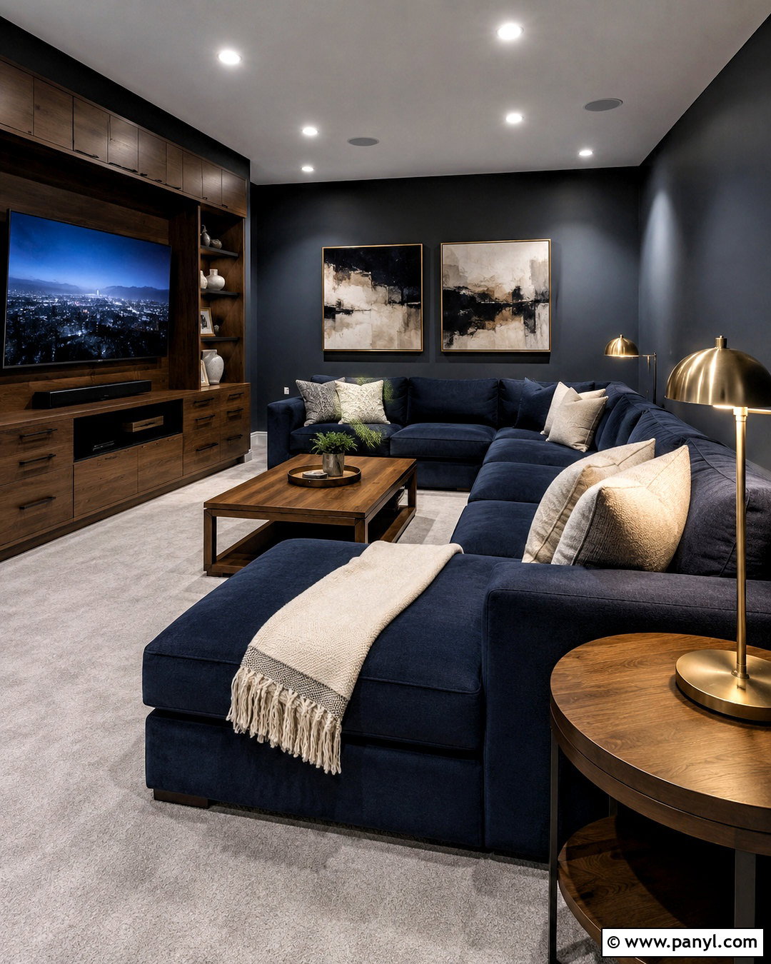 Charcoal Gray Walls With Navy Blue - 20 Wall Colors That Go With Navy Blue Ideas