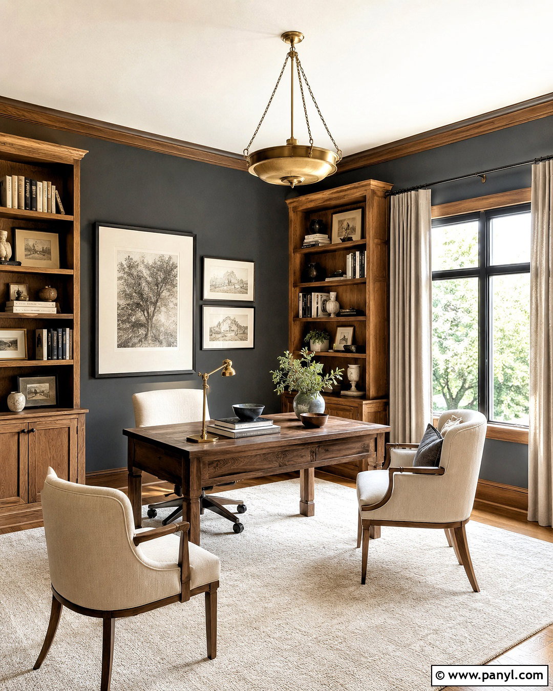 Charcoal Gray Walls With Oak Trim - 20 Wall Colors For Oak Trim Ideas