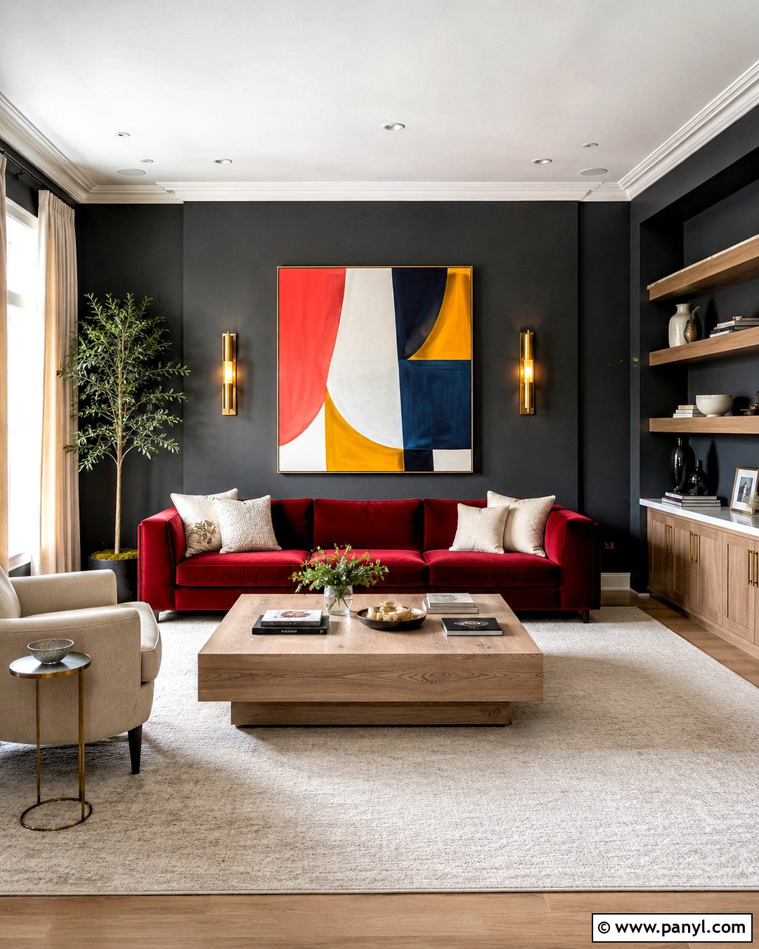 Charcoal Gray Walls With Red Furniture - 20 What Color Walls Go With Red Furniture Ideas