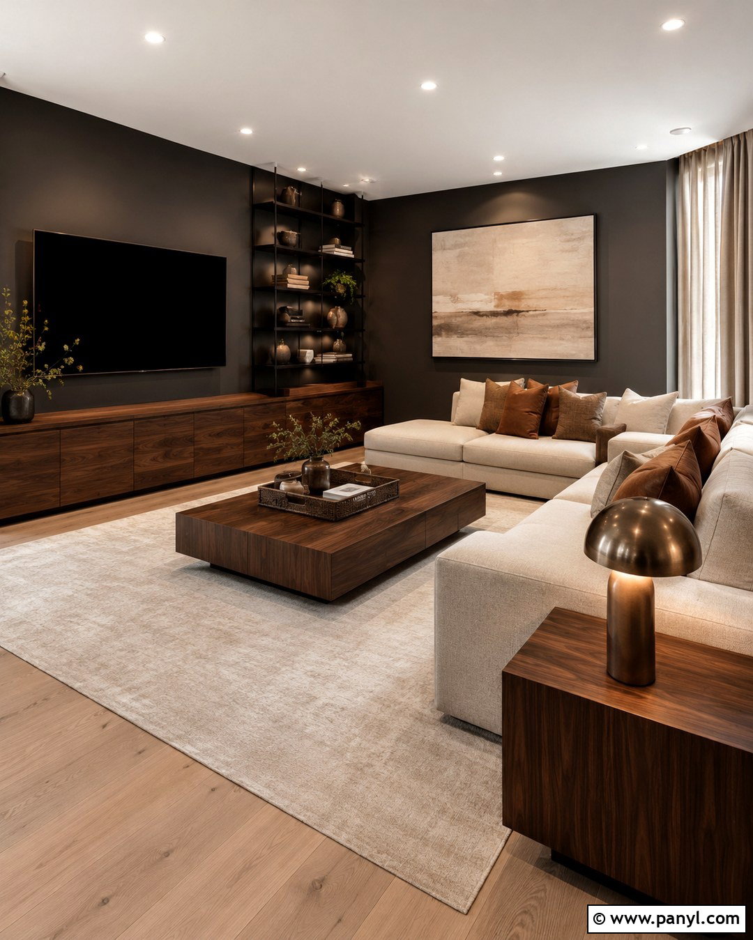 Charcoal Gray Walls With Walnut Furniture - 20 Best Wall Color For Walnut Furniture Ideas
