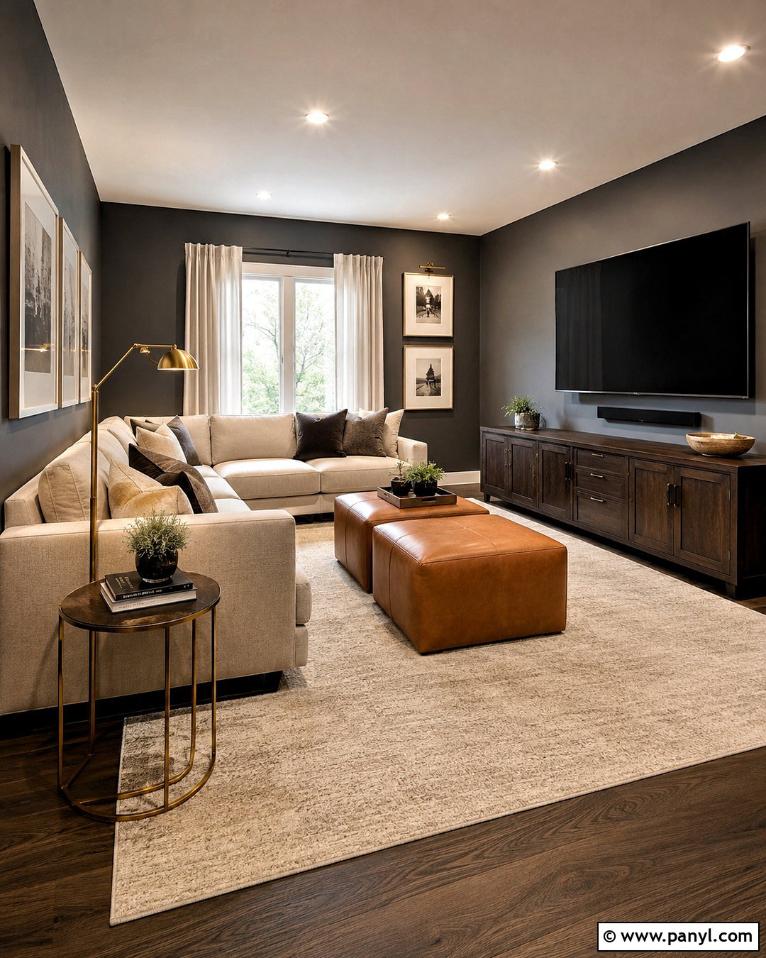 Charcoal Gray With Dark Wood - 20 paint colors that go with dark wood ideas
