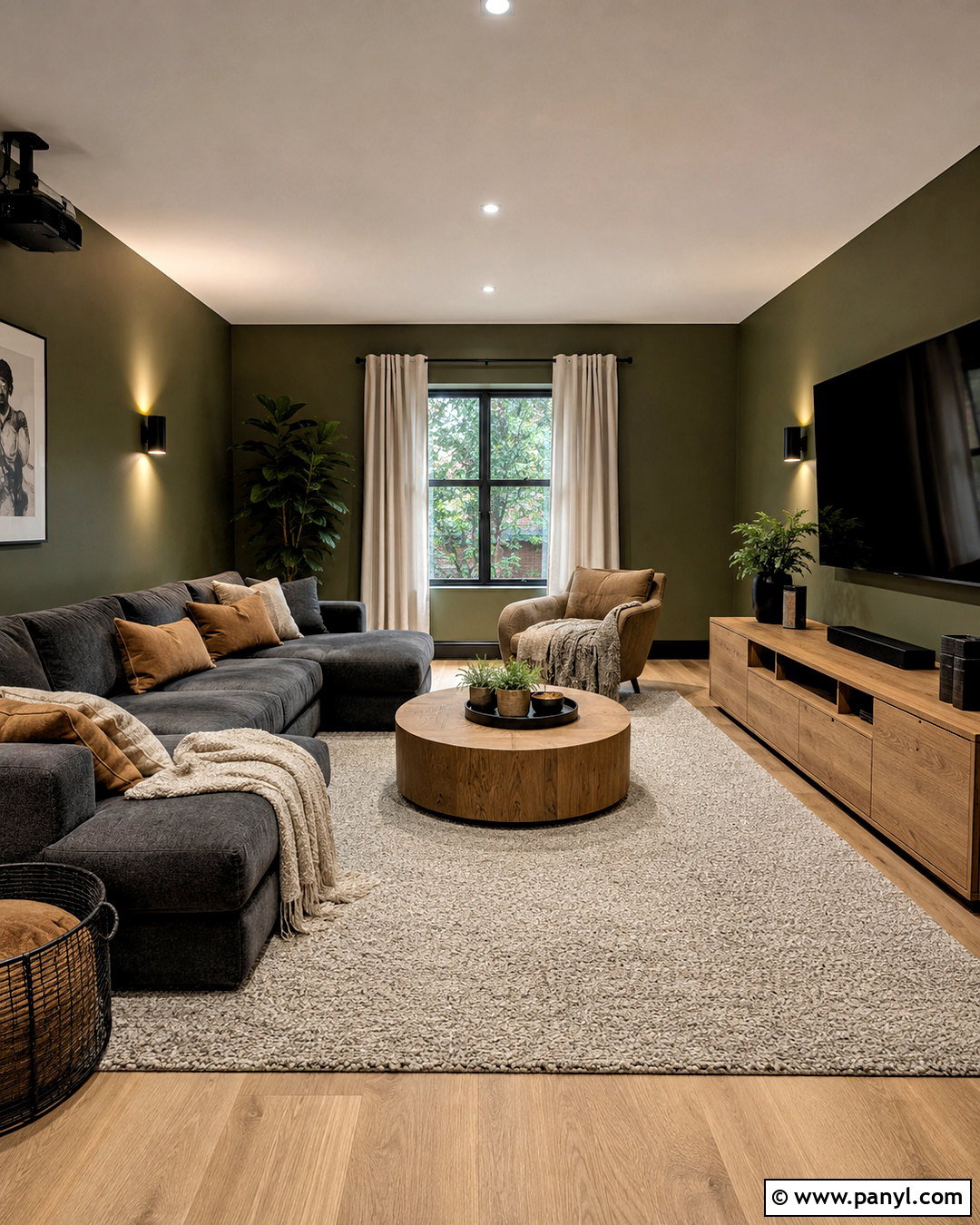 Charcoal Gray With Olive Green Walls - 20 What Colours Go With Olive Green Walls