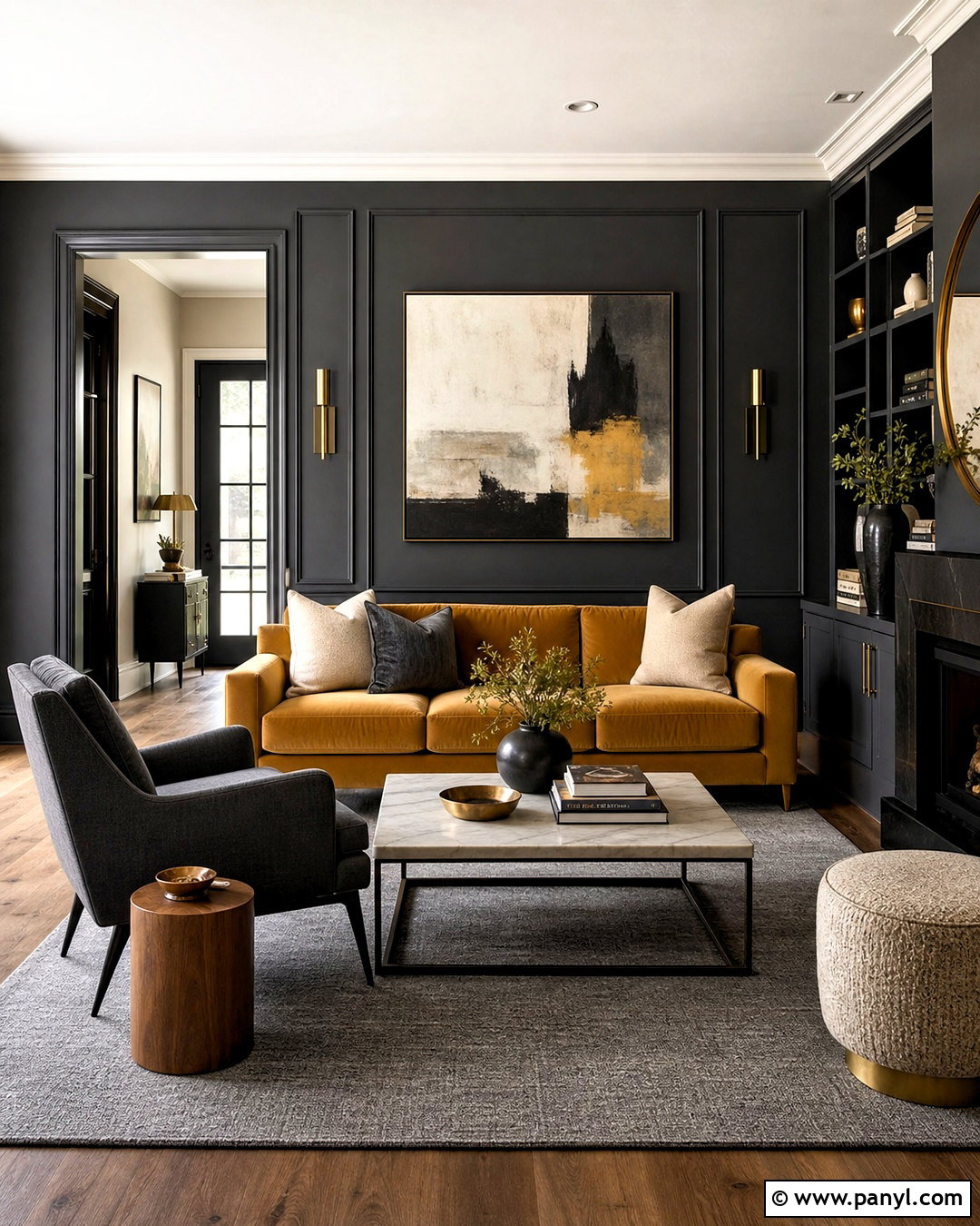 Charcoal Grey And Mustard Living Room - 20 grey and mustard living room ideas