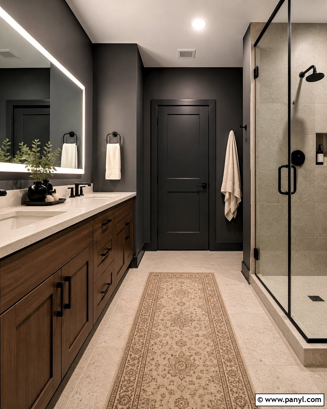 Charcoal Grey Bathroom With Black Fixtures - 20 charcoal grey bathroom ideas