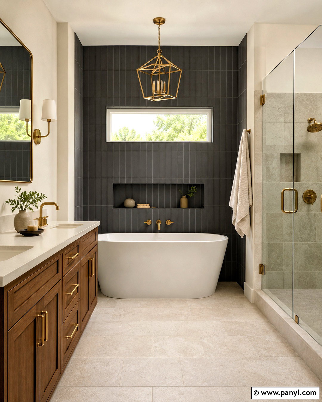 Charcoal Grey Bathroom With Brass Hardware - 20 charcoal grey bathroom ideas