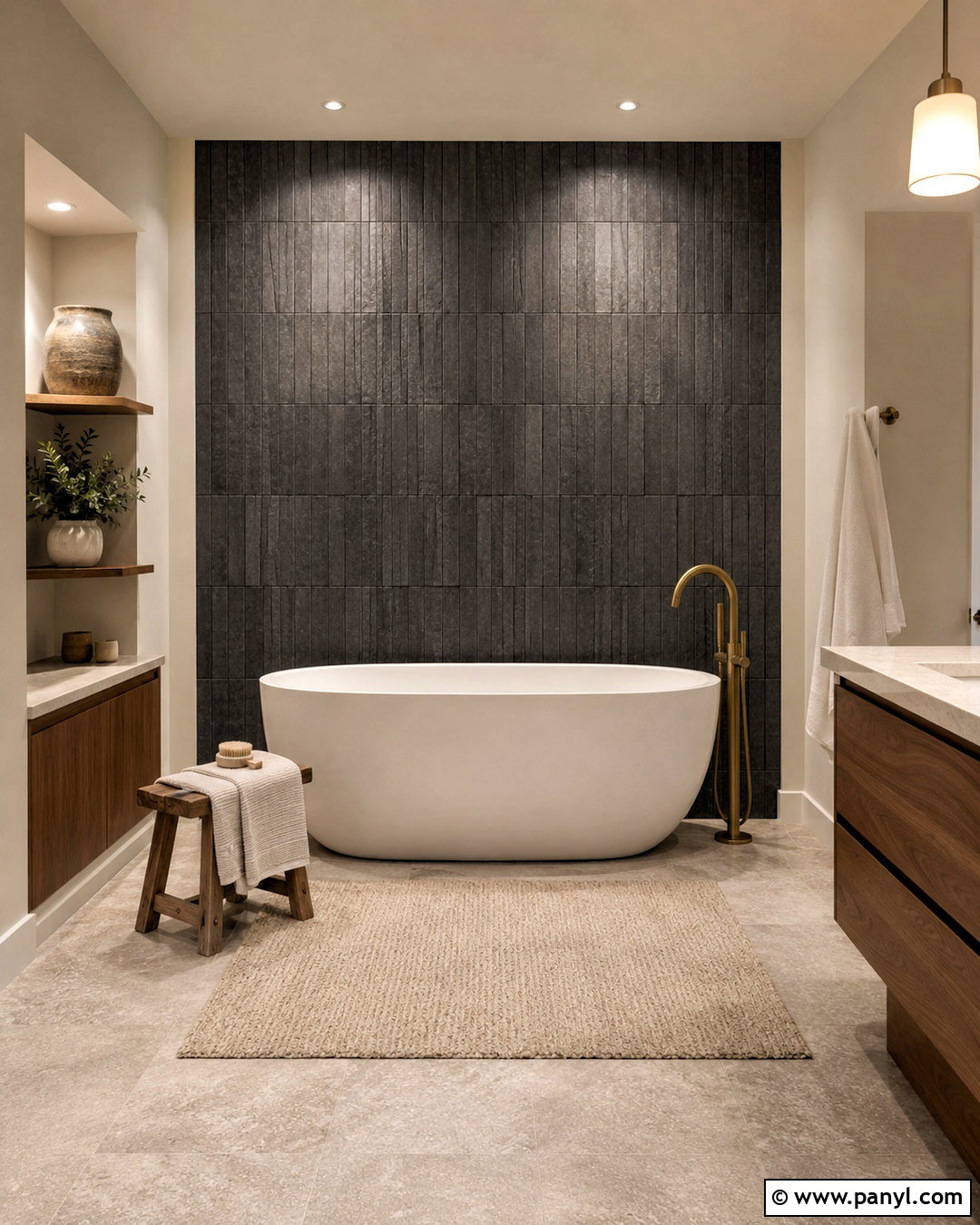 Charcoal Grey Bathroom With Freestanding Tub - 20 charcoal grey bathroom ideas