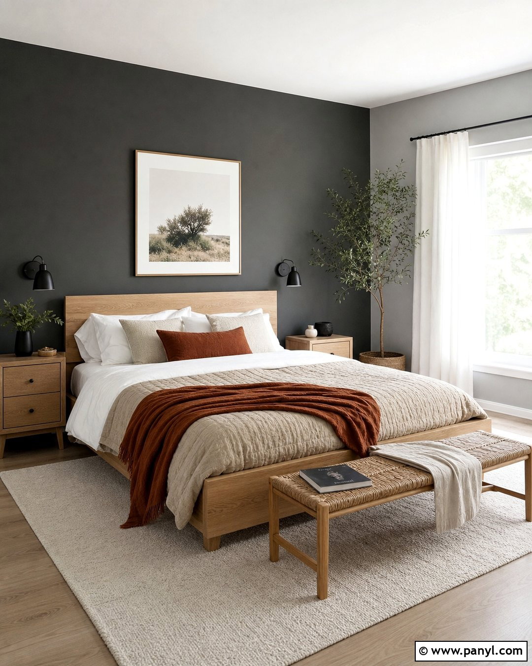 Charcoal Grey Bedroom Accent Wall - 20 Grey Walls In A Scandinavian Interior Ideas