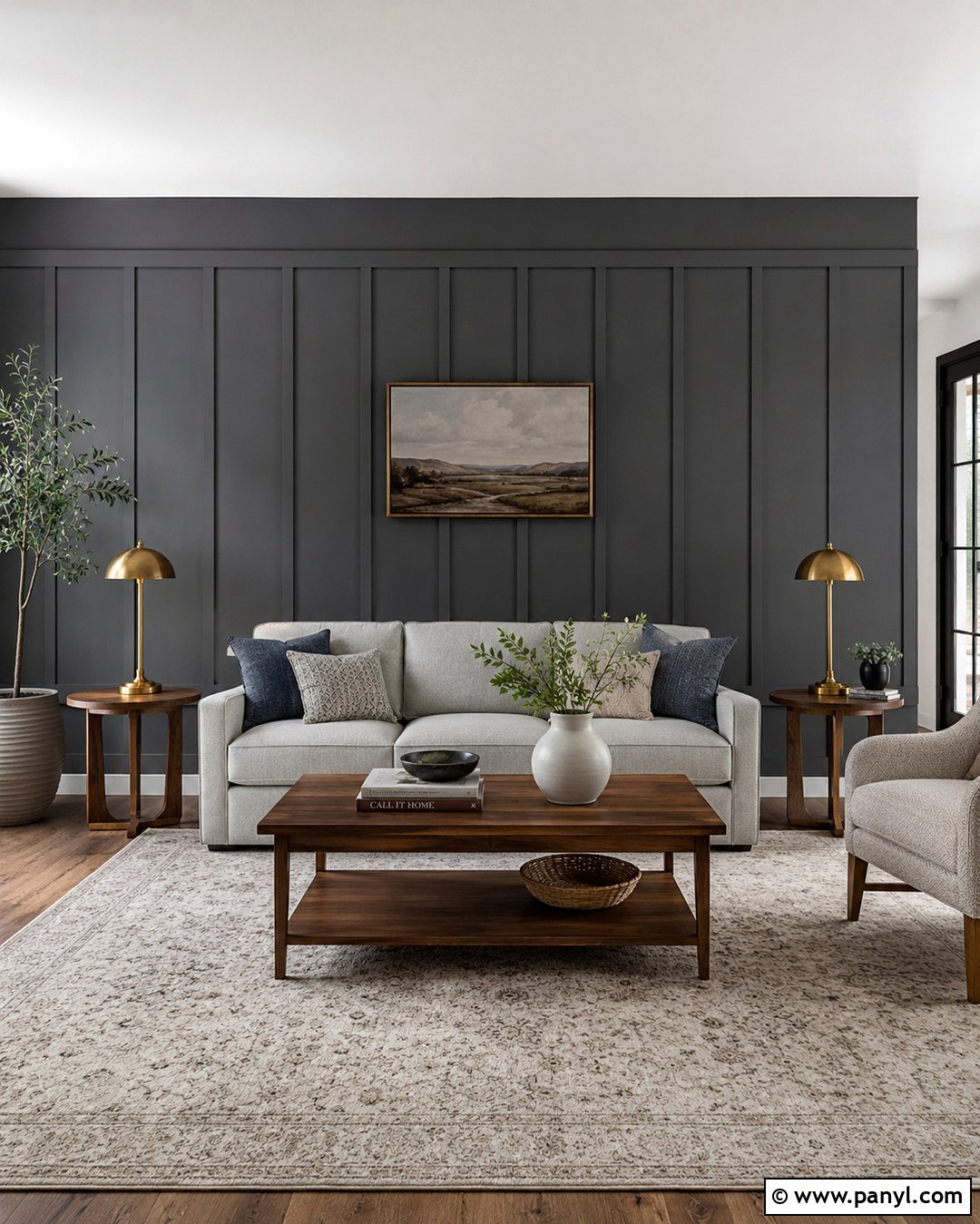 Charcoal Grey Board And Batten Wall - 20 Charcoal Grey Feature Wall Ideas
