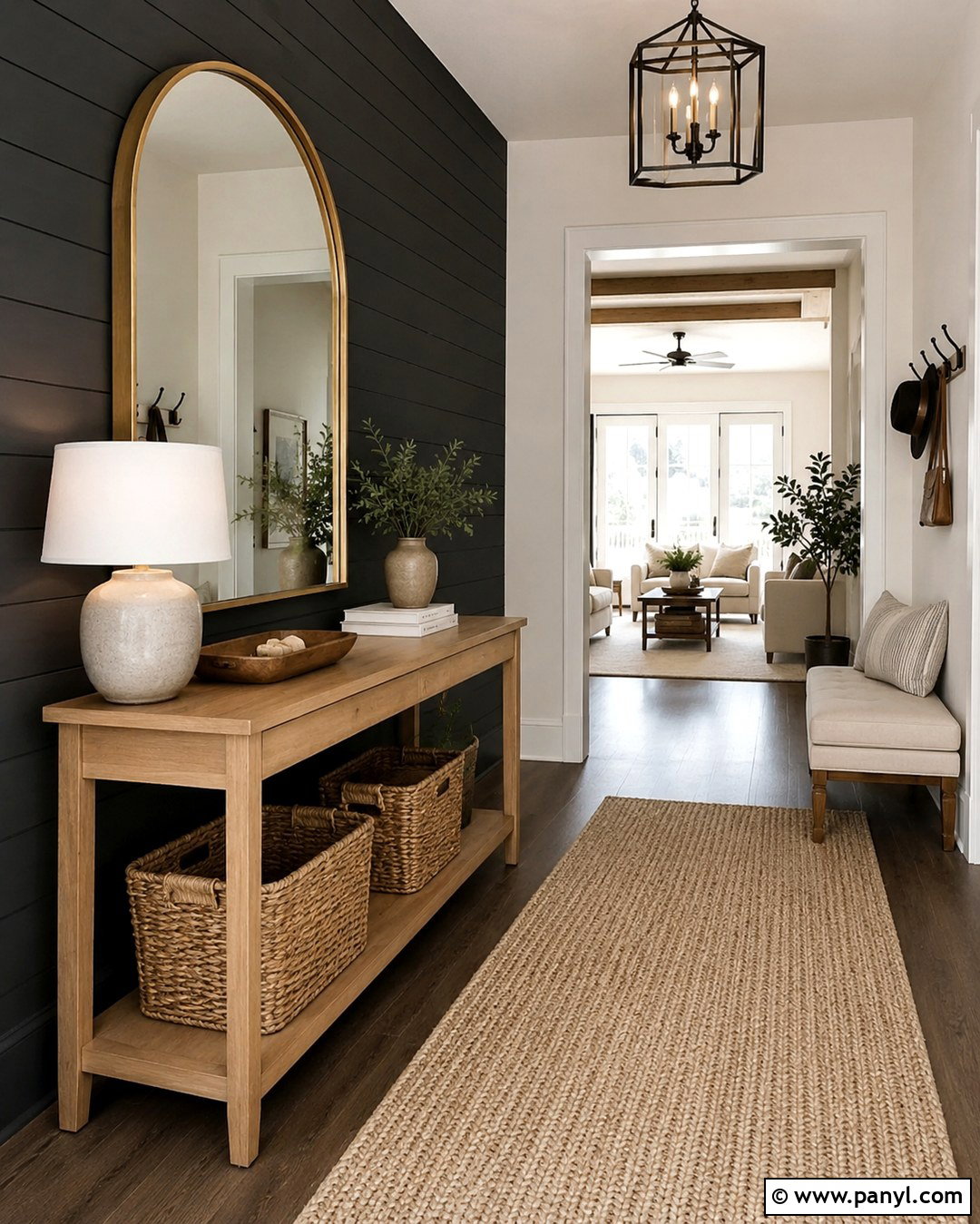 Charcoal Grey Entryway Feature Wall - 20 Charcoal Grey Feature Wall Ideas