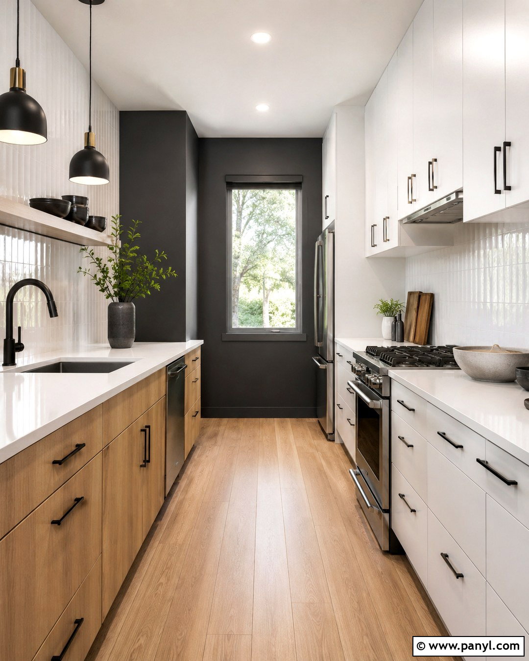 Charcoal Grey Kitchen Walls In A Galley Kitchen - 20 Charcoal Grey Kitchen Walls