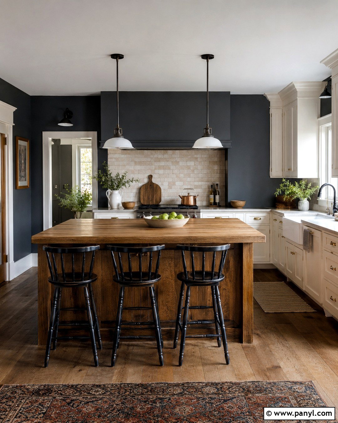 Charcoal Grey Kitchen Walls With Farmhouse Cabinets - 20 Charcoal Grey Kitchen Walls