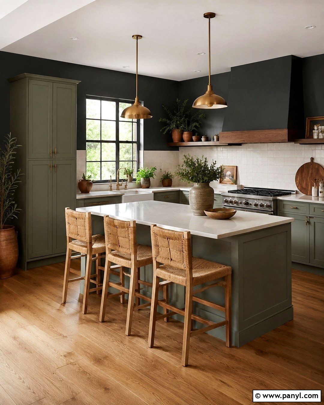 Charcoal Grey Kitchen Walls With Green Cabinets - 20 Charcoal Grey Kitchen Walls