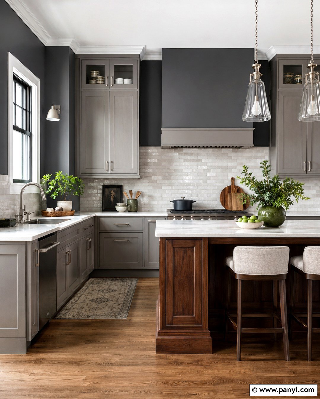 Charcoal Grey Kitchen Walls With Grey Cabinets - 20 Charcoal Grey Kitchen Walls