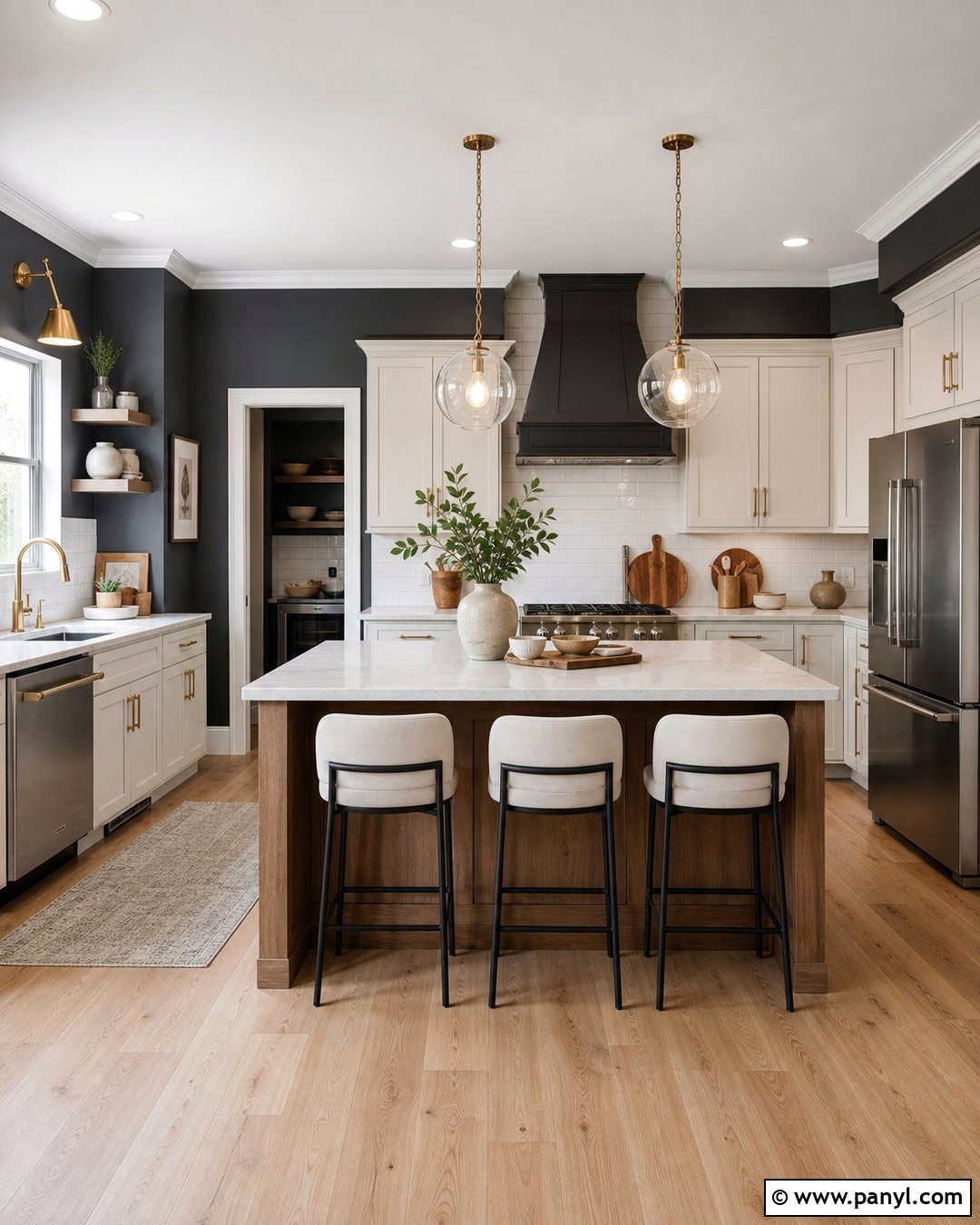 Charcoal Grey Kitchen Walls - 50 grey wall ideas
