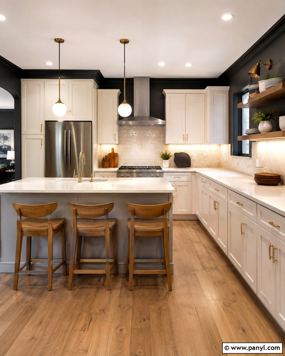 Charcoal Grey Kitchen With White Cabinets - 20 Charcoal Grey Wall Color Ideas