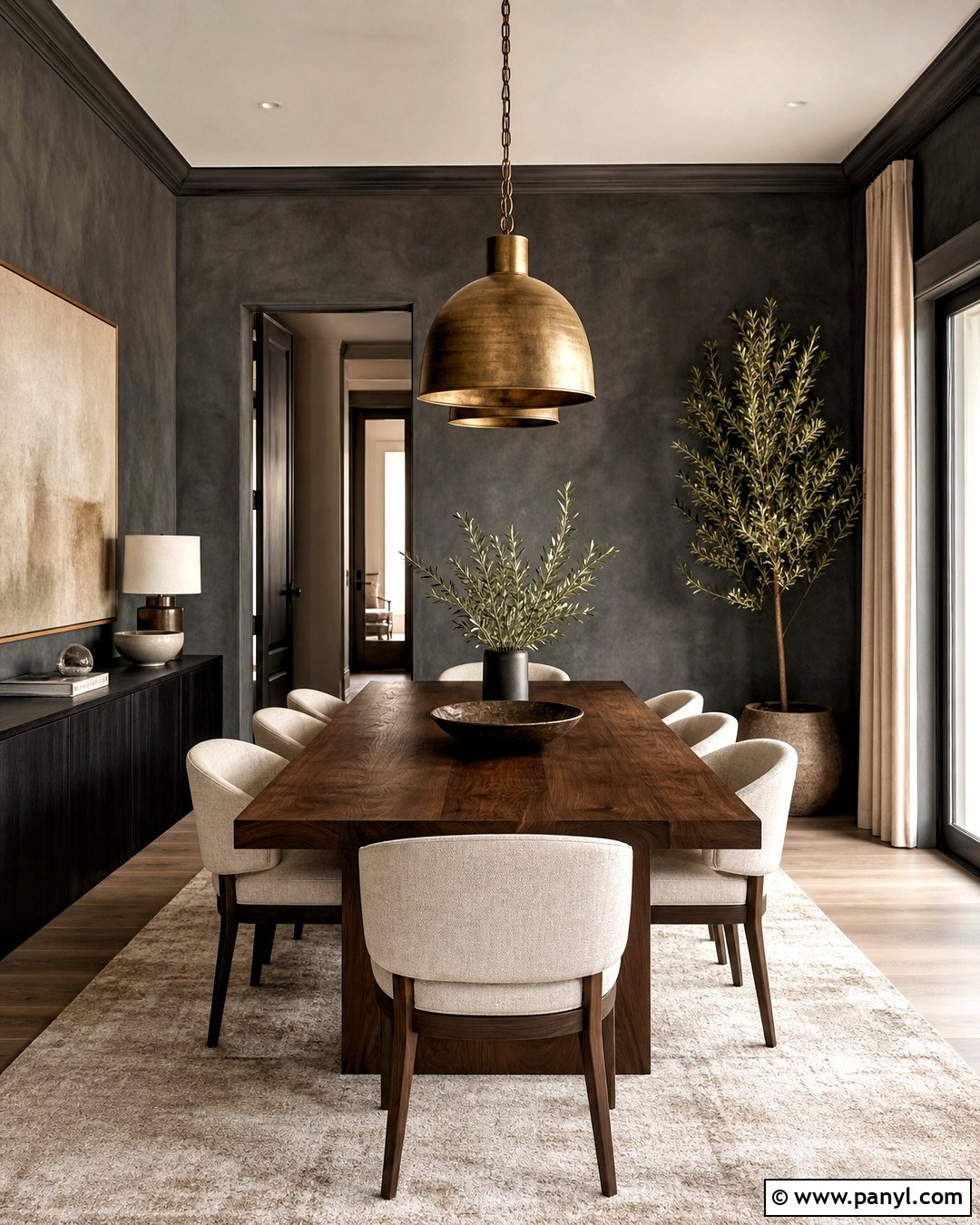 Charcoal Grey Lime Wash Dining Room - 20 grey lime wash ideas