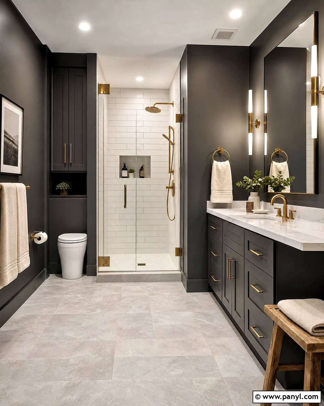 Charcoal Grey Restroom - 20 grey restroom ideas