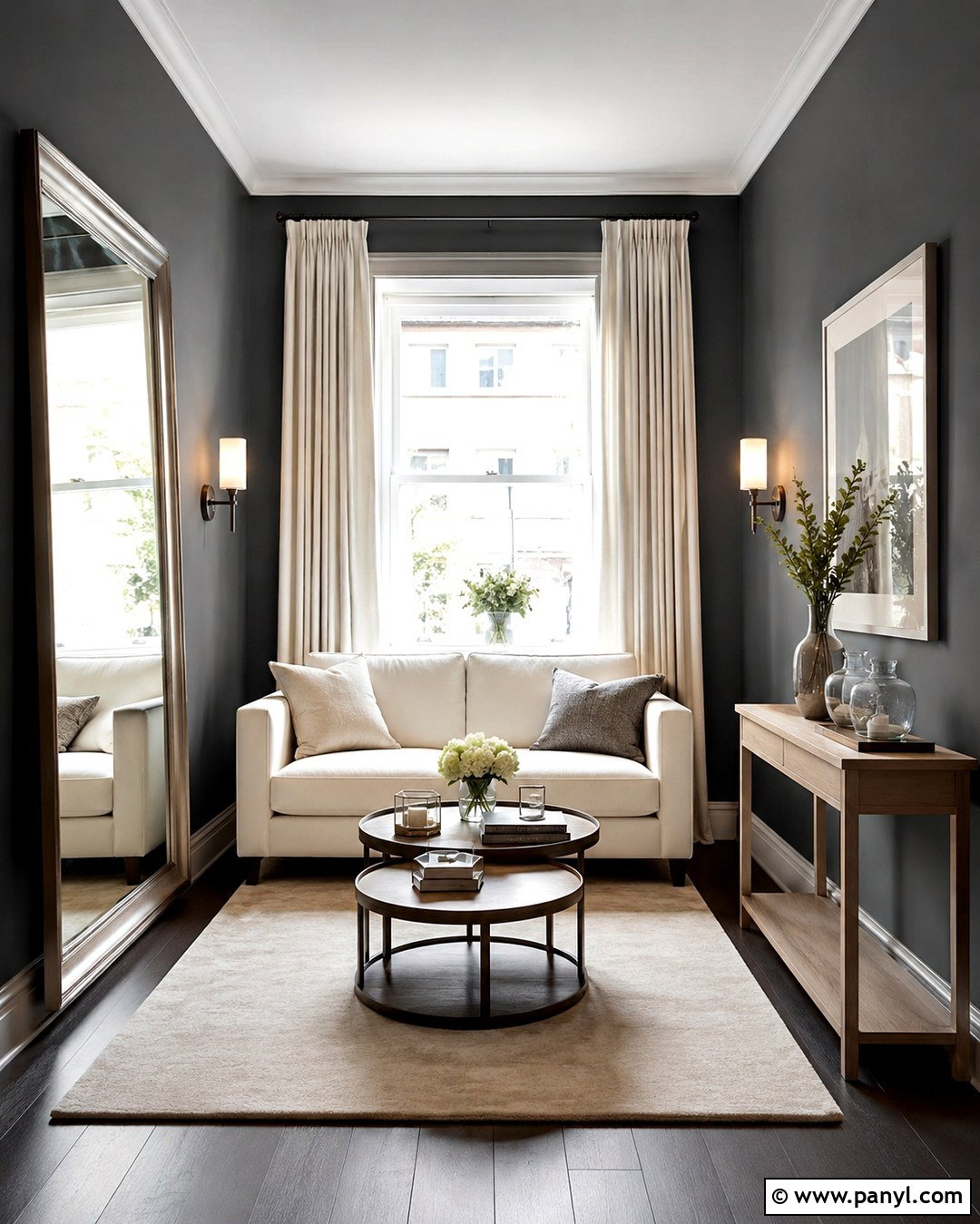 Charcoal Grey Small Room With Mirrors - 20 Charcoal Grey Wall Color Ideas