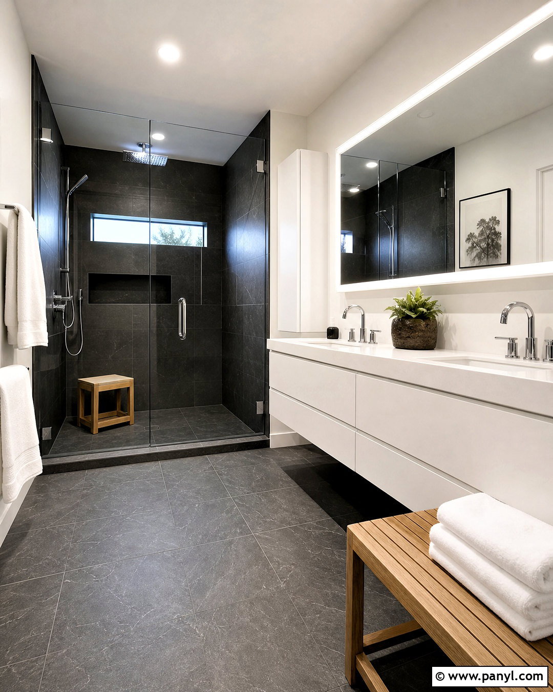 Charcoal Grey Tile Bathroom With White - 20 grey tile bathroom ideas color schemes