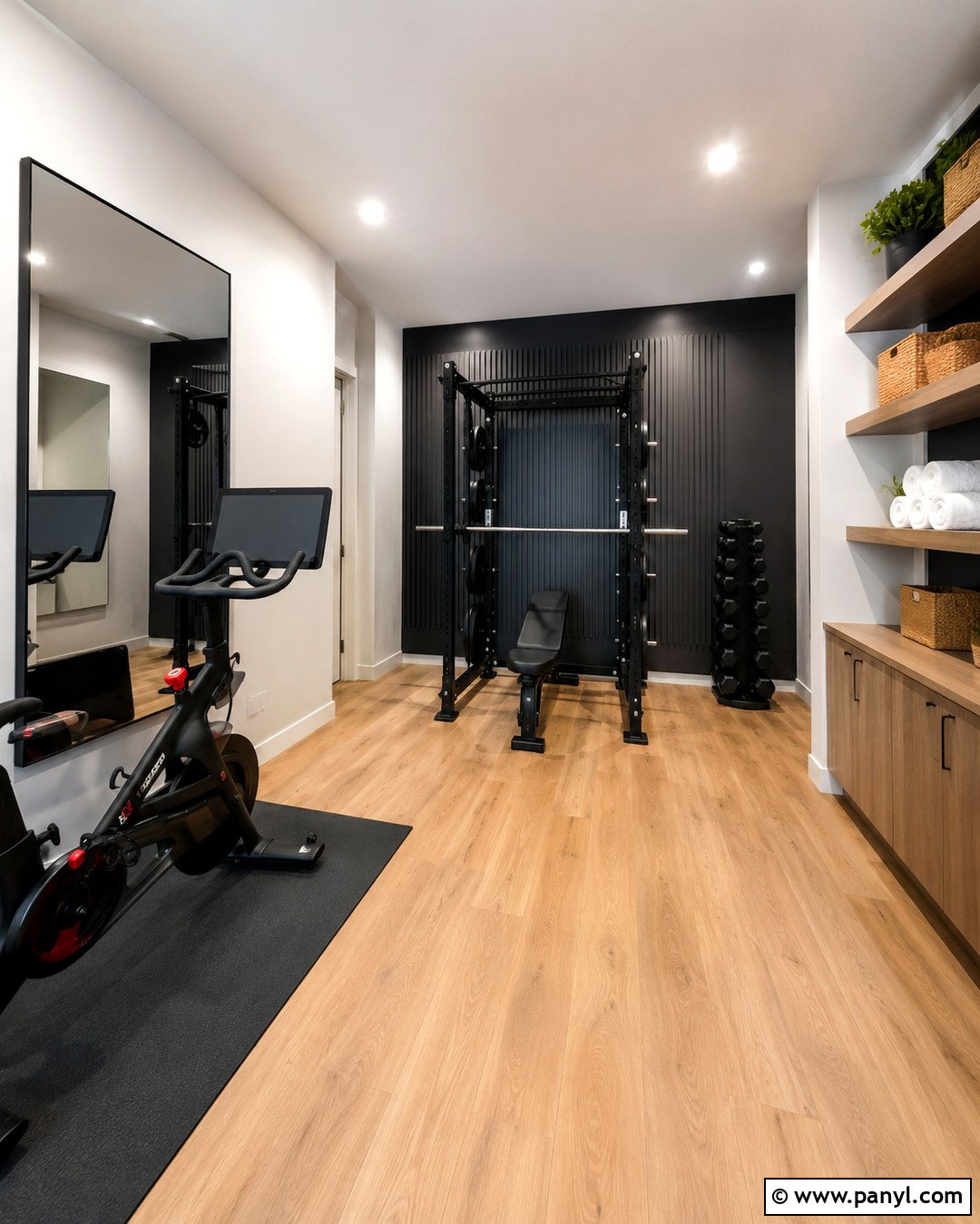 Charcoal Home Gym Accent Wall - 20 Dark Paint Accent Wall Ideas
