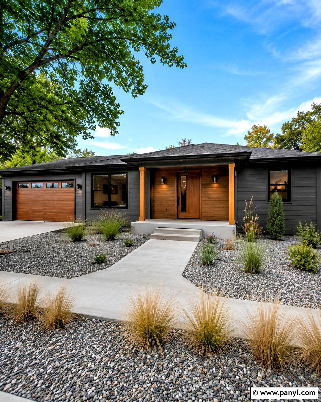 Charcoal House Paint With Cedar Accents - 20 house paint ideas