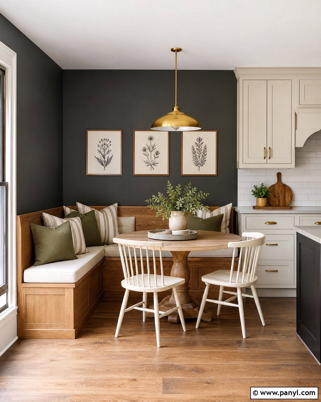 Charcoal Kitchen Breakfast Nook Wall - 30 charcoal accent wall ideas