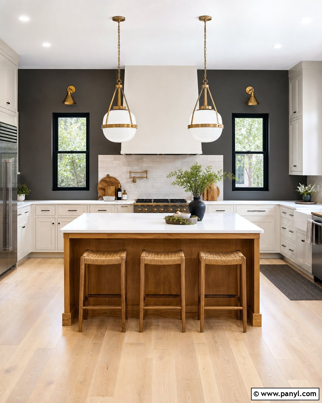 Charcoal Kitchen Walls - 35 kitchen wall colors with cream cabinets