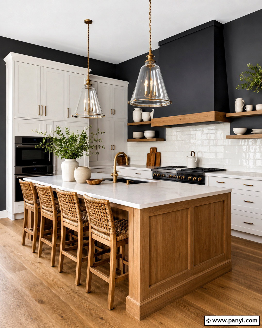 Charcoal Kitchen Walls - 40 Kitchen Wall Colors With White Cabinets