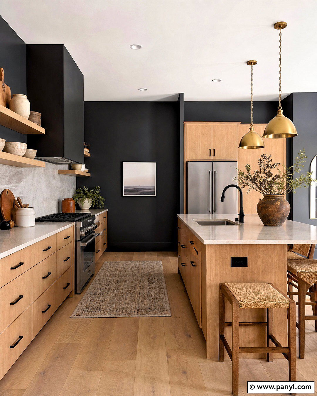 Charcoal Kitchen Walls - 20 paint ideas for kitchen walls