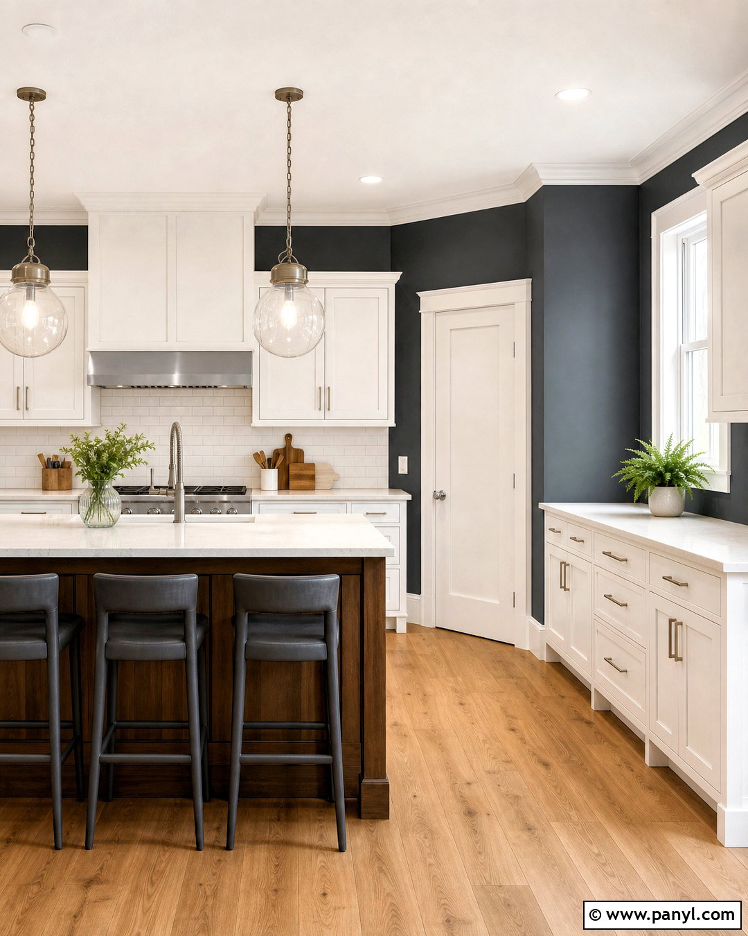 Charcoal Kitchen Walls With White Trim - 20 dark walls white trim ideas