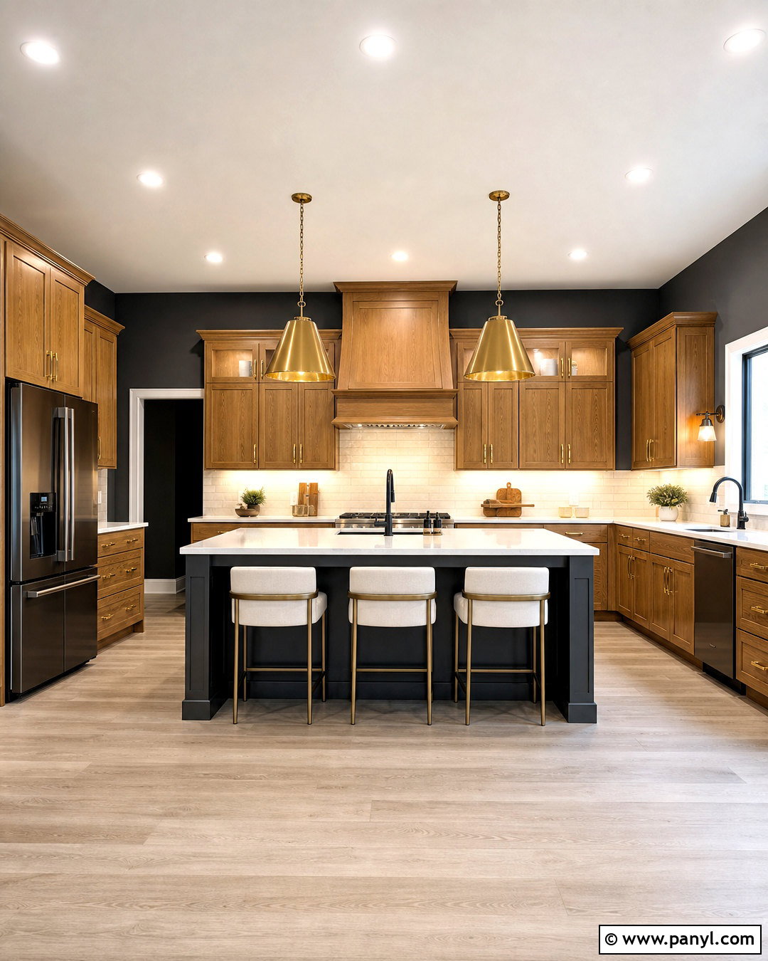 Charcoal Kitchen With Oak Cabinets - 20 kitchen paint colors with oak cabinets