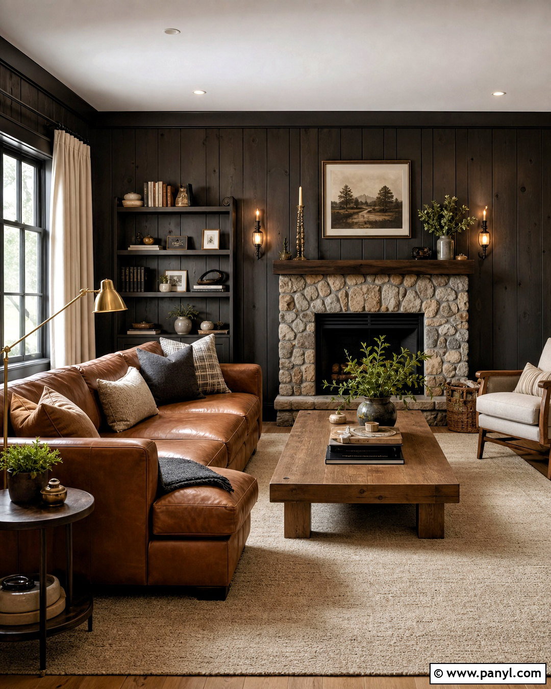 Charcoal Knotty Pine Walls - 20 knotty pine walls makeover ideas