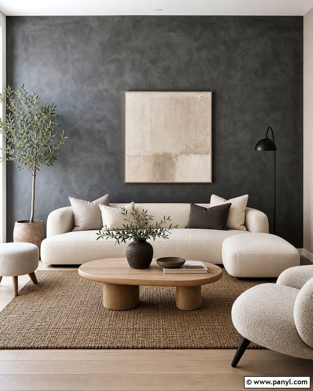 Charcoal Limewash Accent Wall - 30 charcoal accent wall ideas