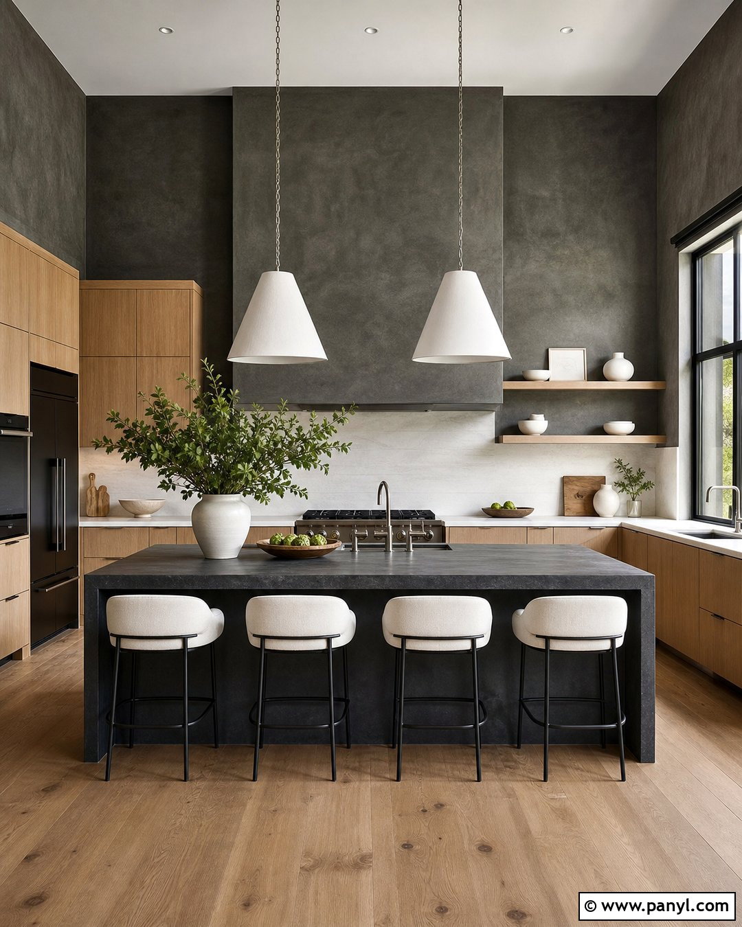 Charcoal Limewash And Light Oak - 25 Limewash Color Combinations