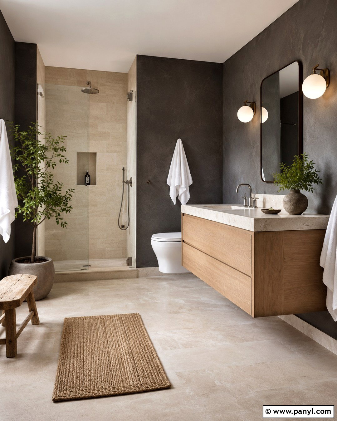 Charcoal Limewash Bathroom - 20 Charcoal Limewash Ideas