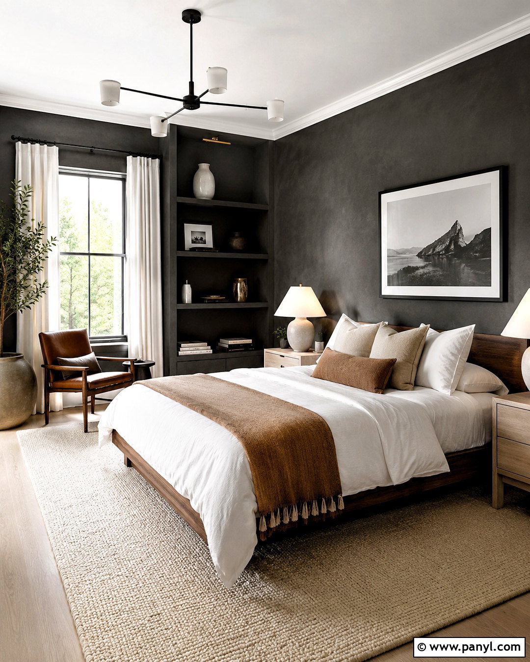 Charcoal Limewash Bedroom - 20 limewash paint bedroom ideas