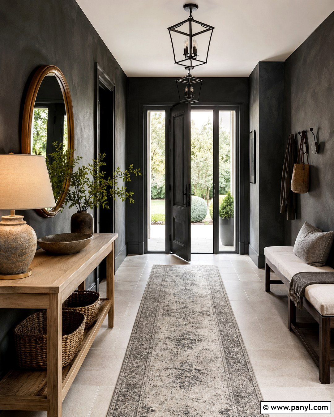 Charcoal Limewash Entryway - 20 Charcoal Limewash Ideas