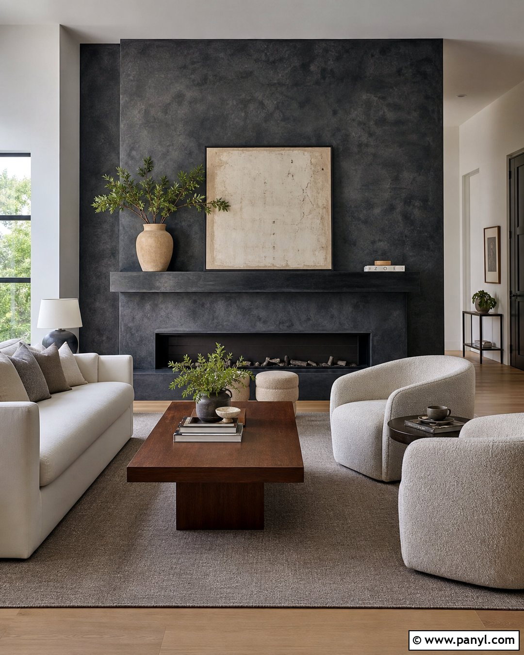 Charcoal Limewash Fireplace Wall - 20 Limewash Paint Fireplace Wall Ideas