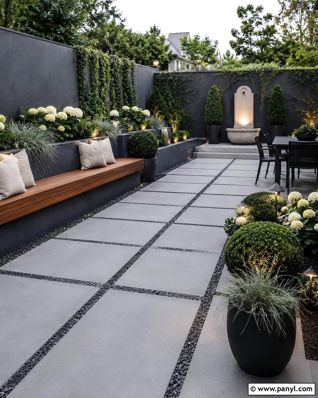Charcoal Limewash Garden Wall - 20 Charcoal Limewash Ideas