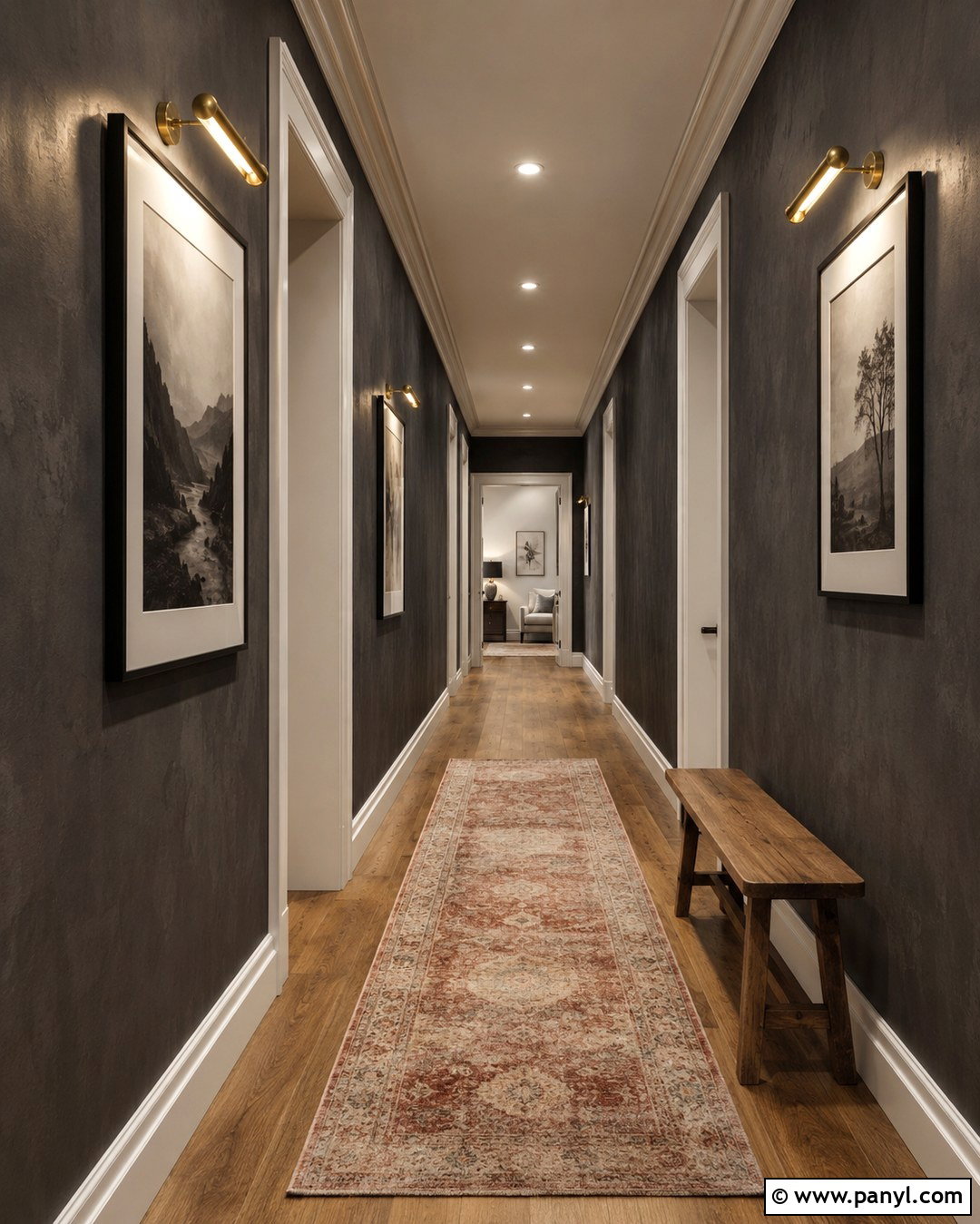 Charcoal Limewash Hallway - 20 Charcoal Limewash Ideas