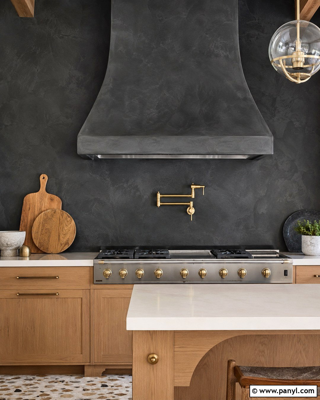 Charcoal Limewash Kitchen Backsplash - 20 Charcoal Limewash Ideas