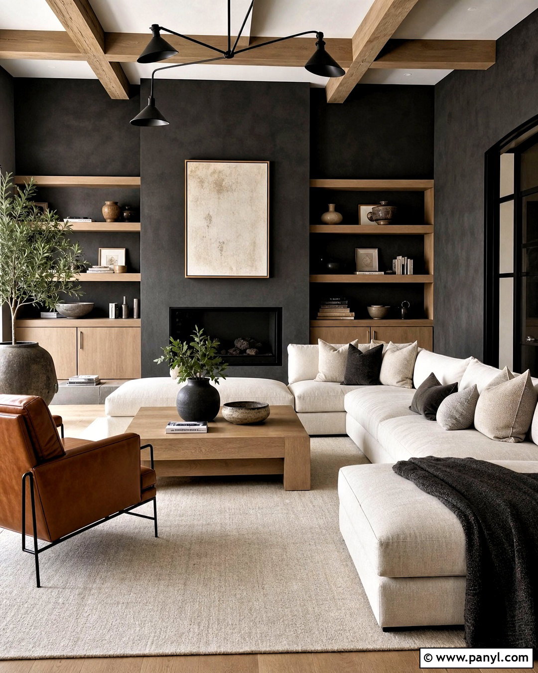 Charcoal Limewash Living Room - 20 limewash walls living rooms