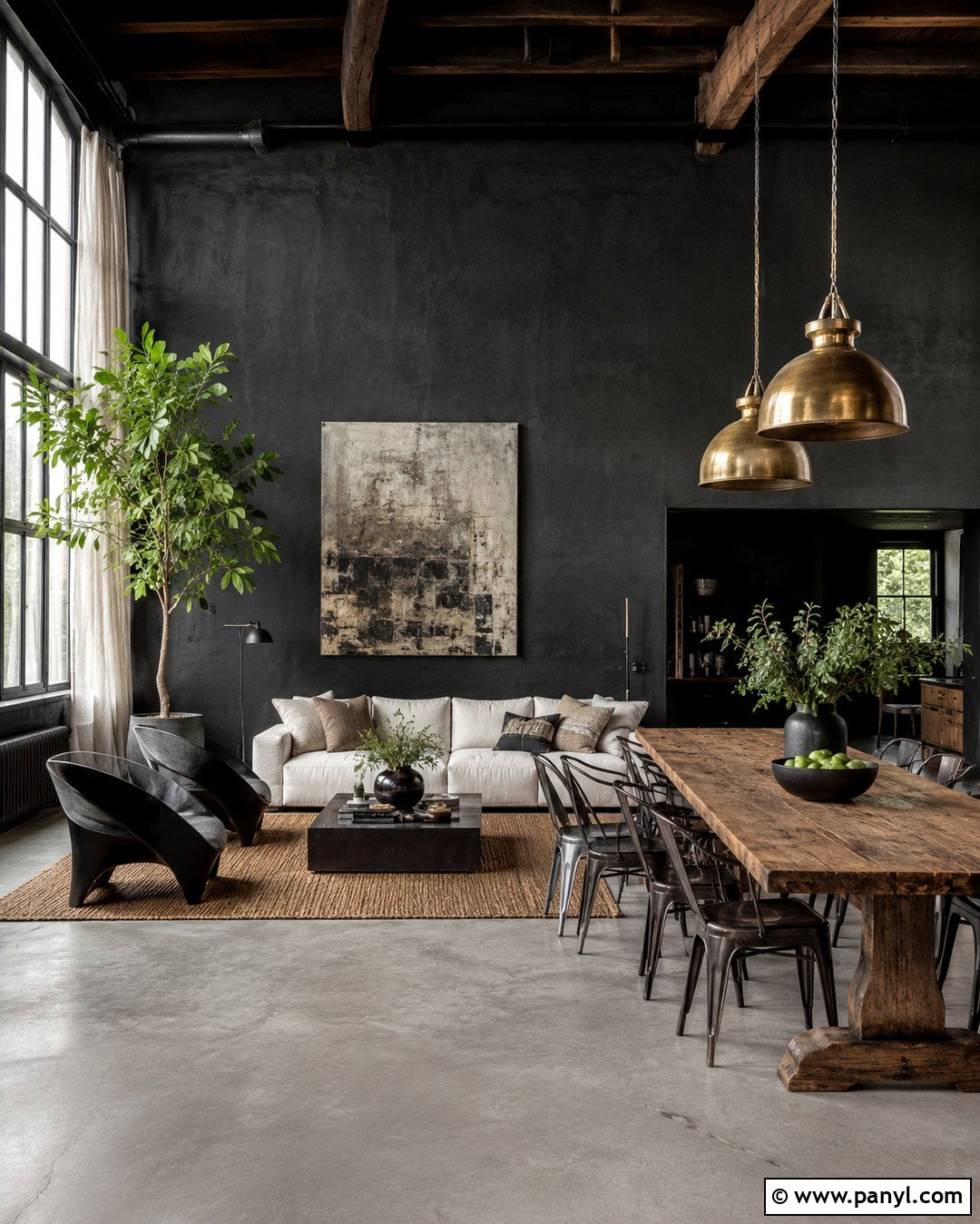 Charcoal Limewash Loft - 20 Charcoal Limewash Ideas