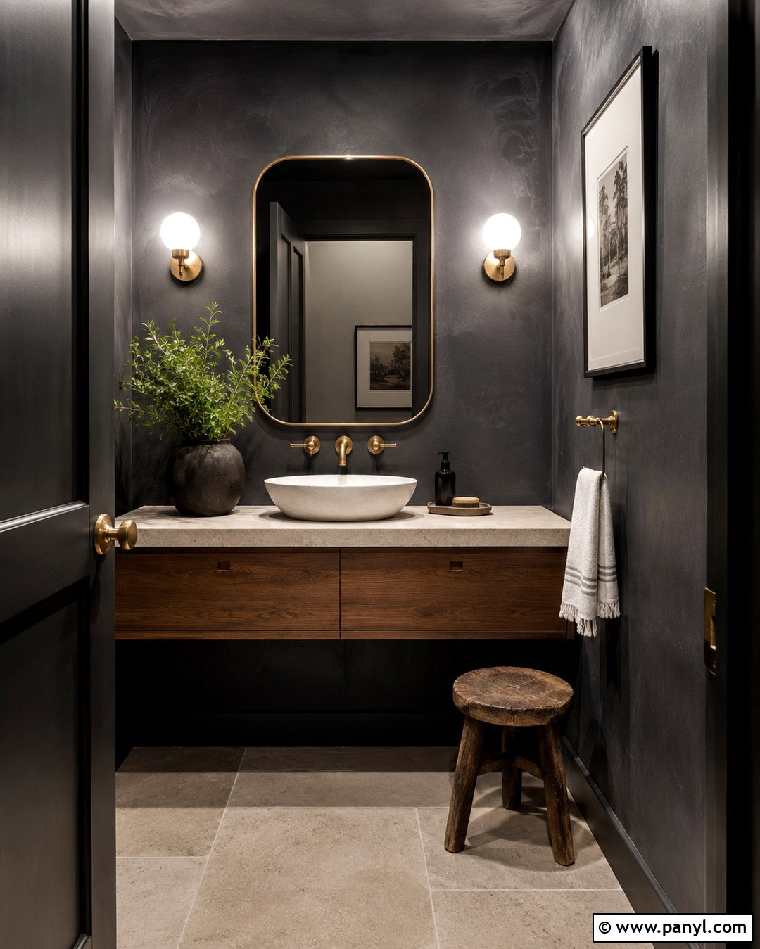 Charcoal Limewash Powder Room - 20 Charcoal Limewash Ideas